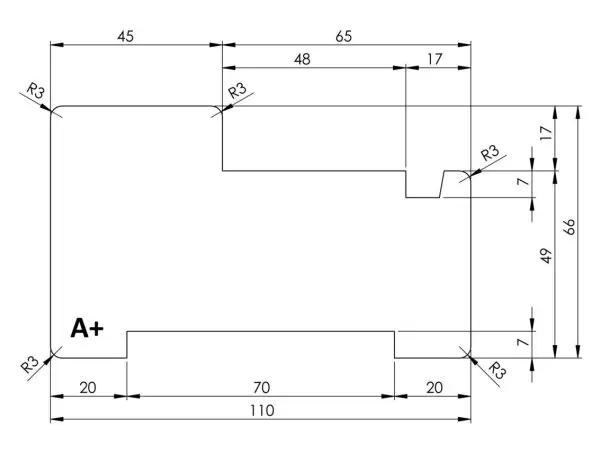 Kozijnprofiel type A+/A1 66x110x5900mm gegrond meranti / hardhout - Afbeelding 2