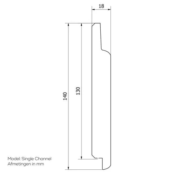 Ayous channelsiding thermisch gemodificeerd 18x140x4850mm - Afbeelding 2