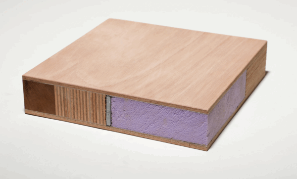 Okoumé deurplaat met aluminium 40x1220x2500mm - XPS - onbehandeld